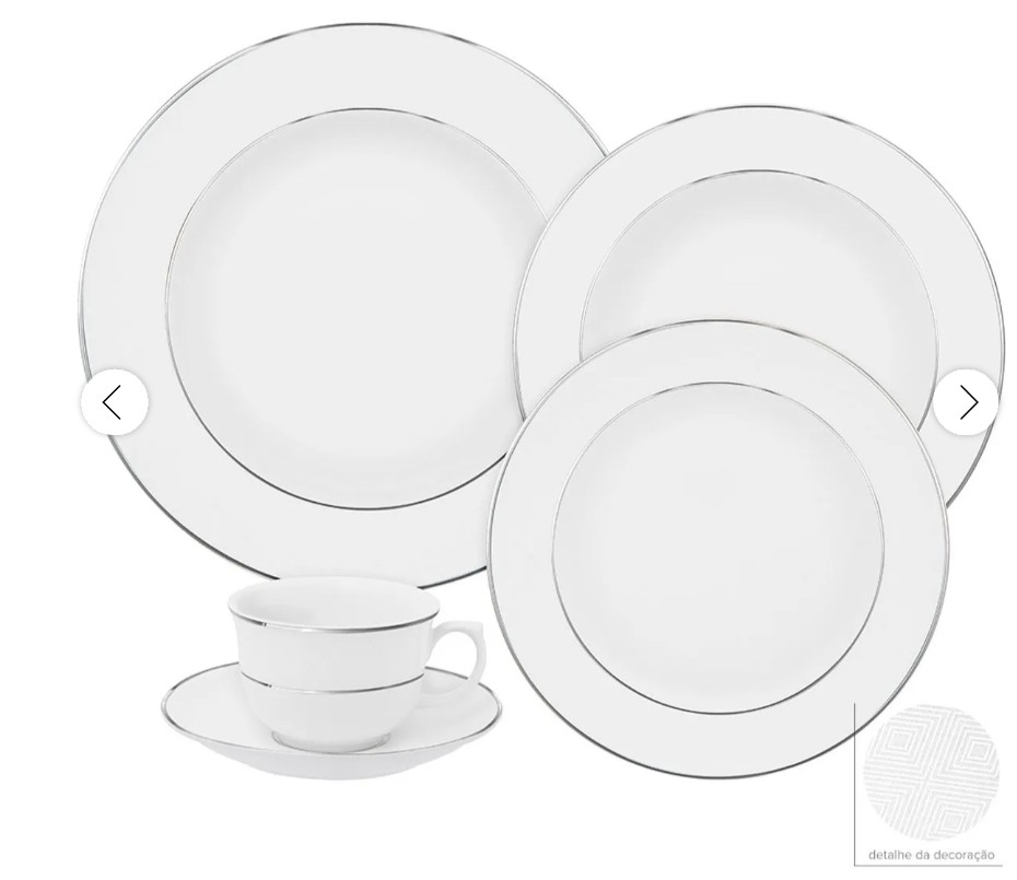 Aparelho de Jantar e Chá 30 Peças Flamingo Diamond