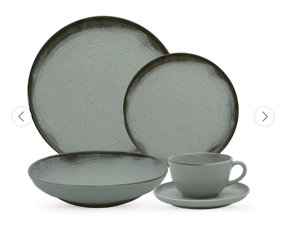 Aparelho de Jantar e Chá 30 Peças Flat Pacífico