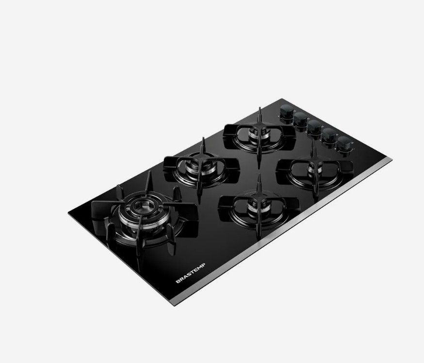 Cooktop 5 Bocas Brastemp Eclipse Collection com Quadrichama - BDD86AP • BIVOLT