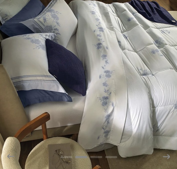 Edredom King 200 Fios 100% Algodão Mavie