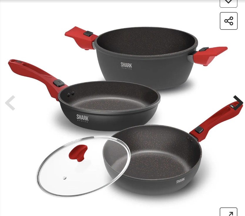 Panelas Ultra Family Size, Day by Day, Sauté Grand e Tampa de Vidro Ichef 24cm - Vermelha